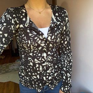 Ann Taylor Black/Cream Cardigan Sweater | Size: XS